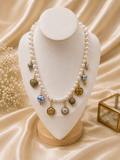 Collier Perlé Charms Dorés